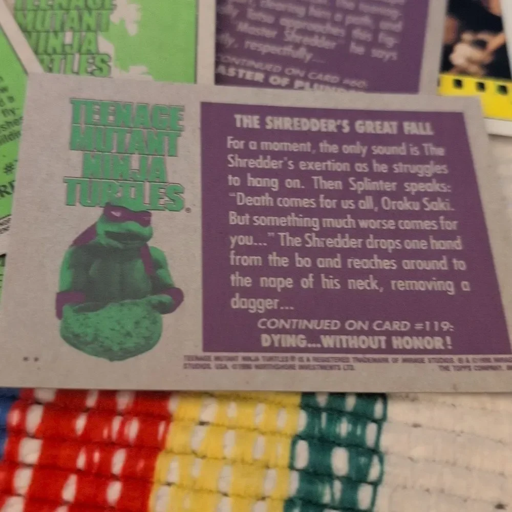 Vintage Teenage Mutant Ninja Turtle Movie Trading‎ Cards Collection